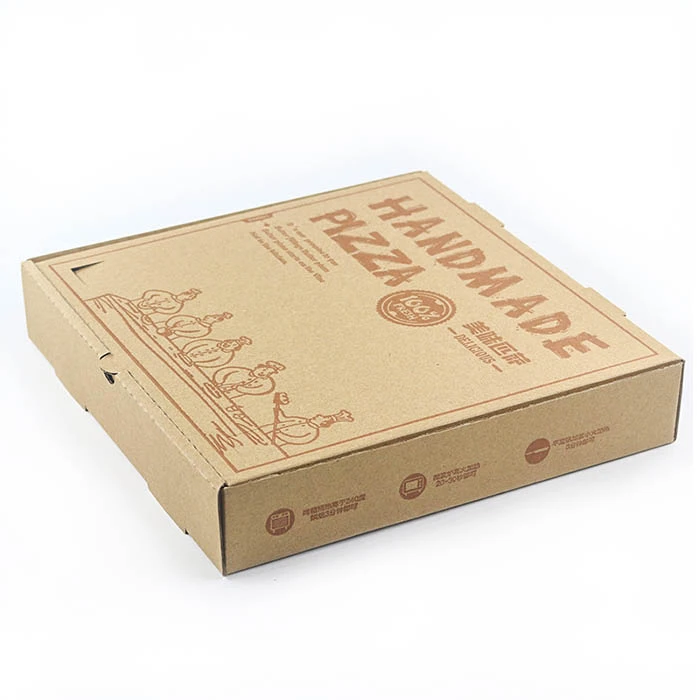 Vlnitá luxusná krabica na pizzu s logom potravinárskej kvality