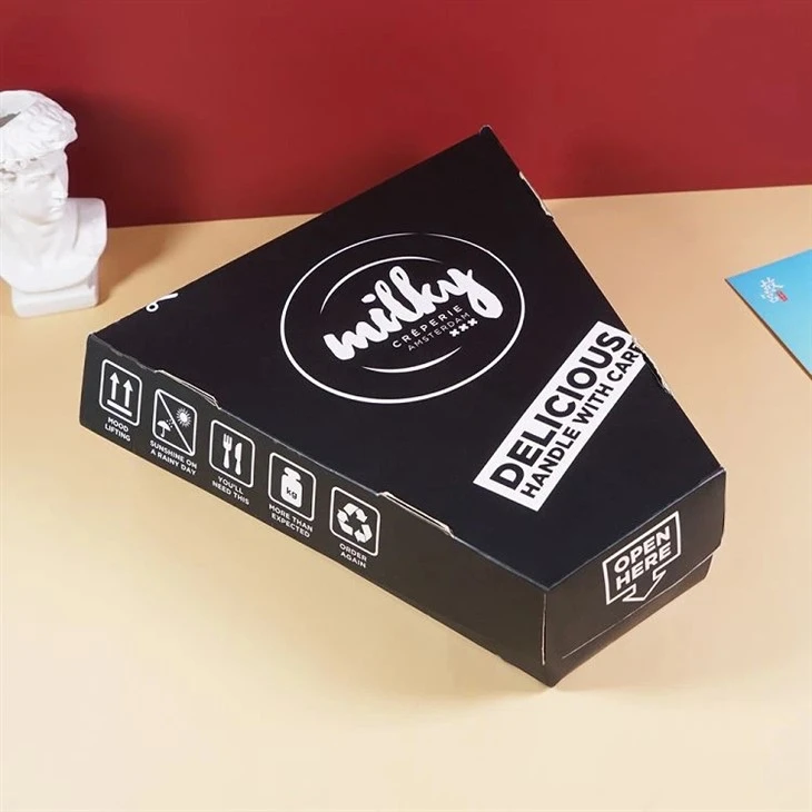Krabička na pizzu na plátky s vytlačeným logom