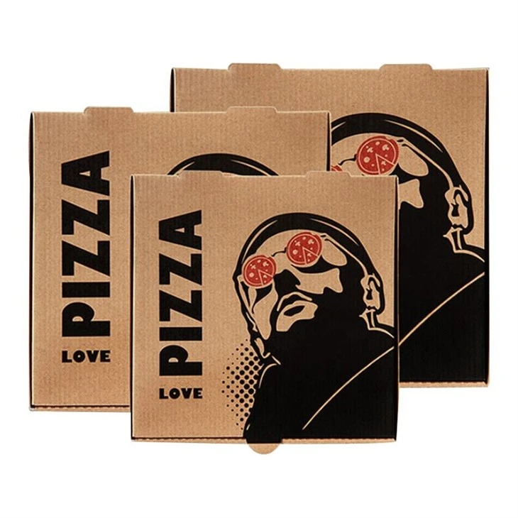 Vlastné logo na balenie pizze z vlnitej lepenky